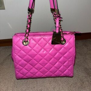 Pink Aldo bag with gold straps